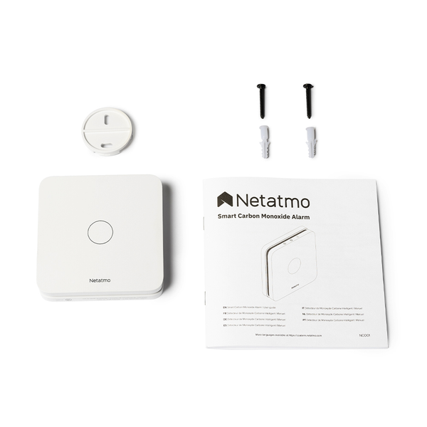 Netatmo Smarter KohlenmonoxidmelderPush-Benachrichtigung 85dB Alarm Weiß 