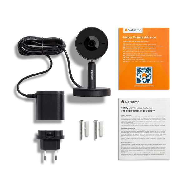 Indoor Camera Advance + PoE Adapter Pack - Black
